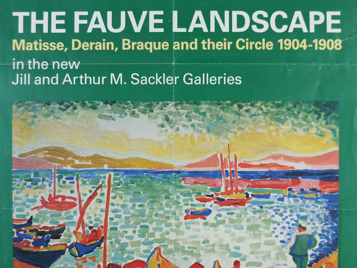 1991 Royal Academy of Arts Poster, Andre Derain, "Boats in the Port of Collioure" 1905 Fauvism artist gallery exhibition, wall art decor