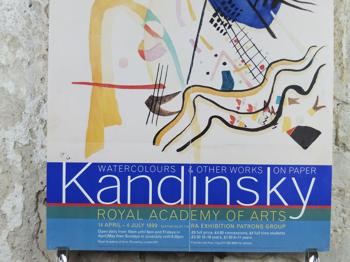 1999 Royal Academy of Arts Poster, Wassily Kandinsky, Untitled 1921, abstract art and expressionism, gallery exhibition wall art 1990s
