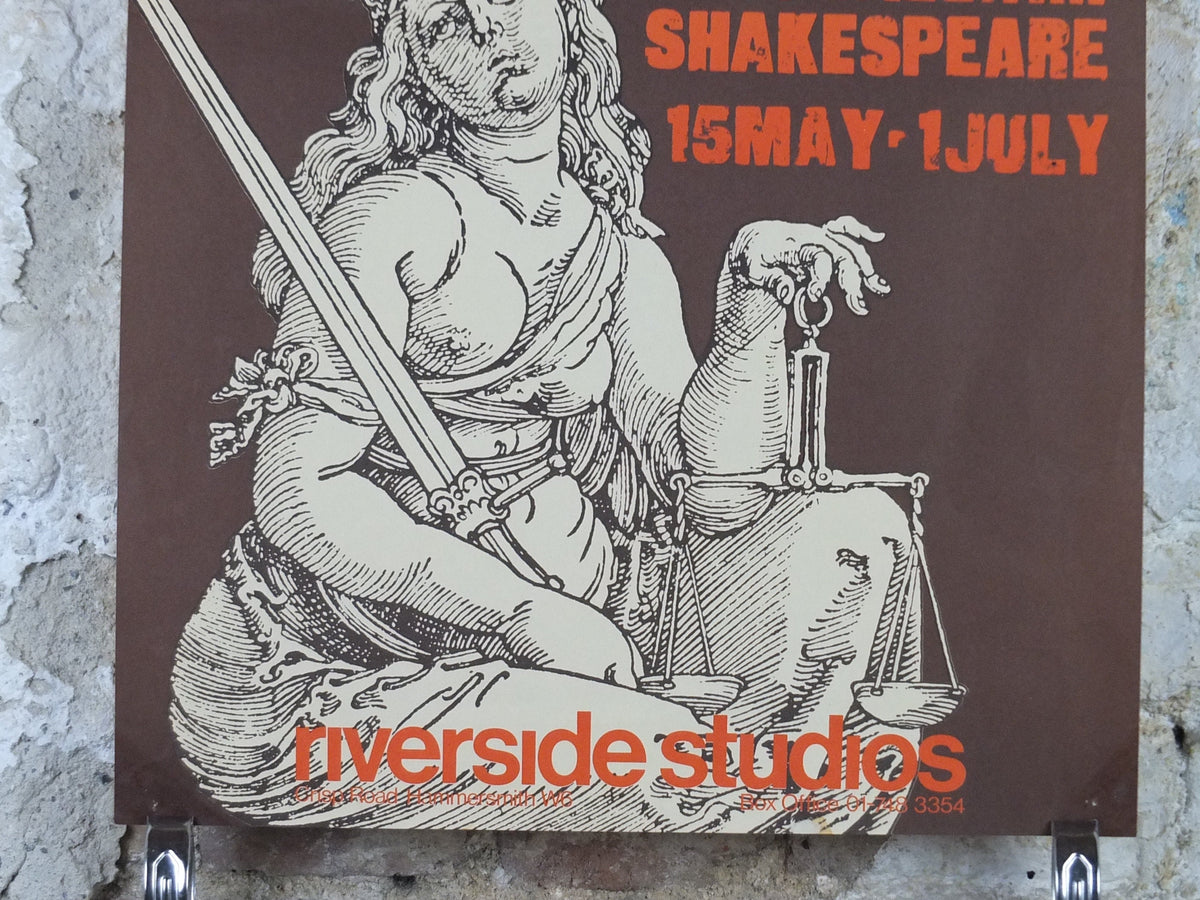 1979 William Shakespeare Poster, Measure for Measure, Helen Mirran, Riverside Studios, Hammersmith, London, wall art decor