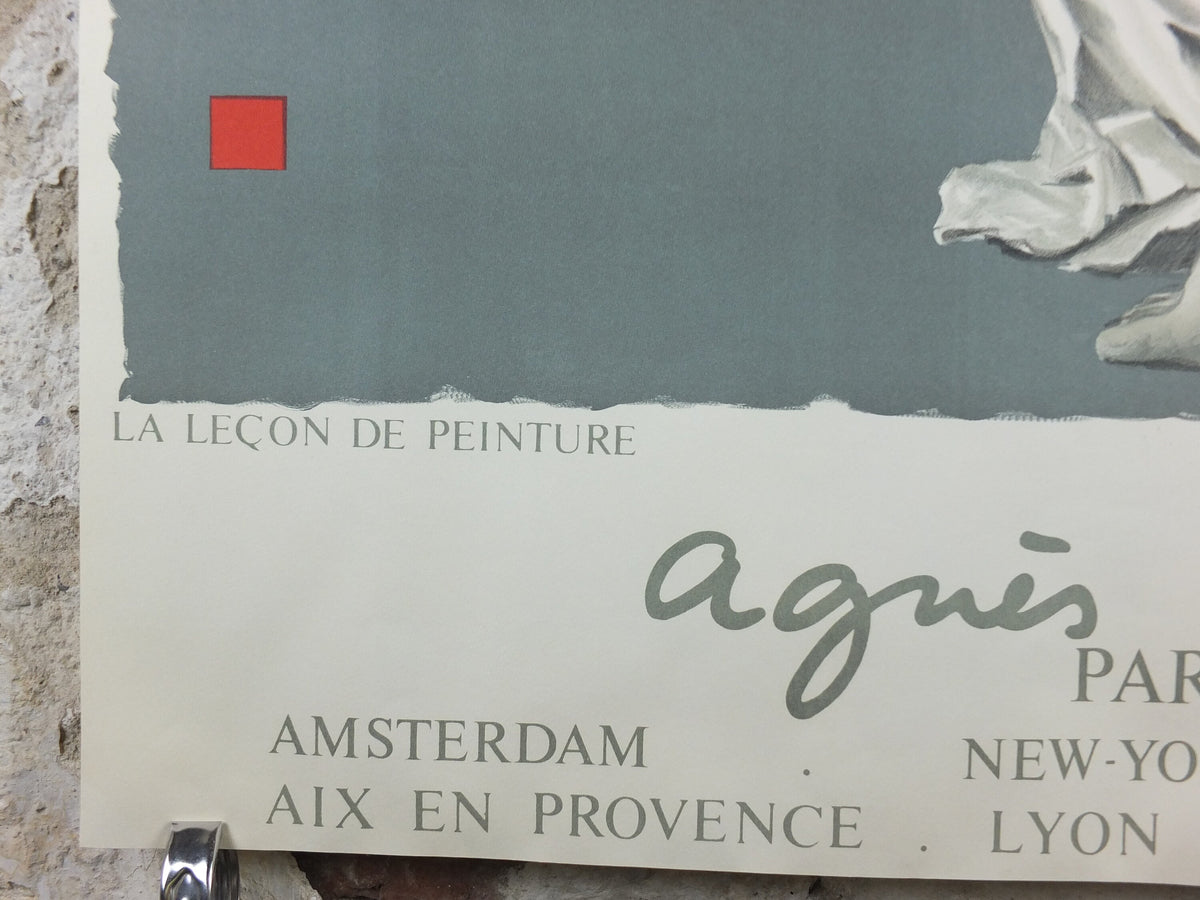 1986 Agnes B Poster, Loulou Picasso Design, The Painting Lesson, La Lecon De Peinture, Jean-Louis Dupre Bazooka Collective, wall art decor