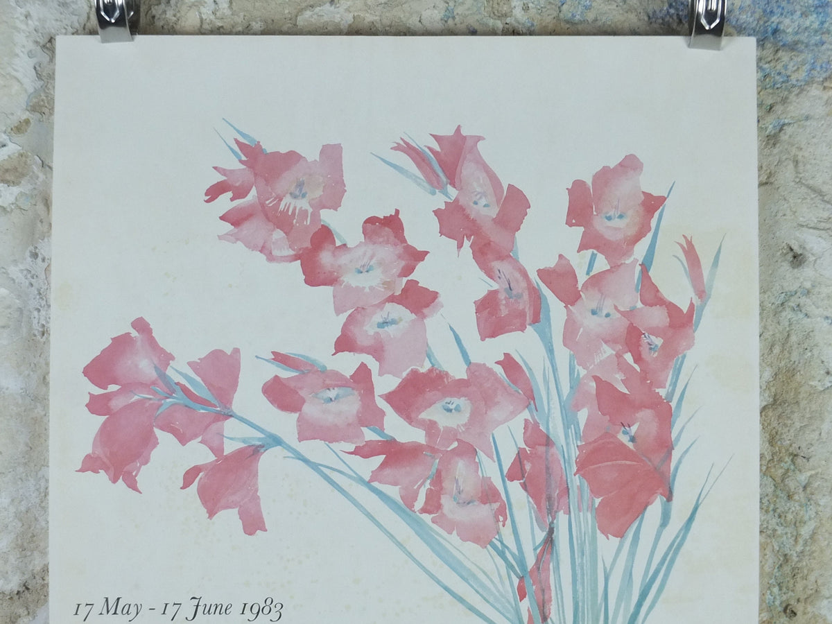 1983 Paul Gell Poster, Watercolours, Francis Kyle Gallery, London, gallery exhibition wall art decor