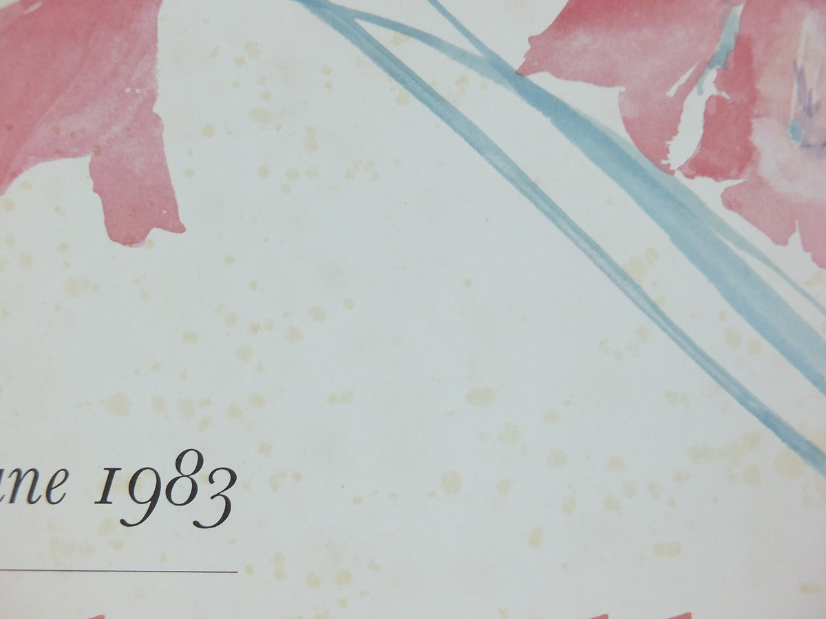 1983 Paul Gell Poster, Watercolours, Francis Kyle Gallery, London, gallery exhibition wall art decor