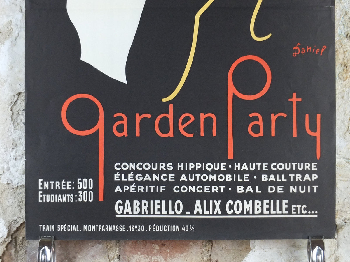 1950s Gringon Garden Party Poster, AgroParisTech, École nationale supérieure d'Agronomie de Grignon, summer ball, dancing, wall art decor