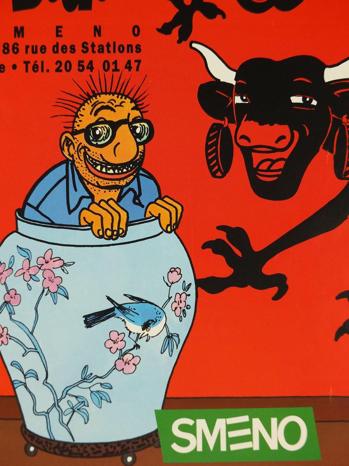 1991 Comic Convention Poster, SMENO Festival B.d., Comic Festival Lille, French comic book, wall art decor
