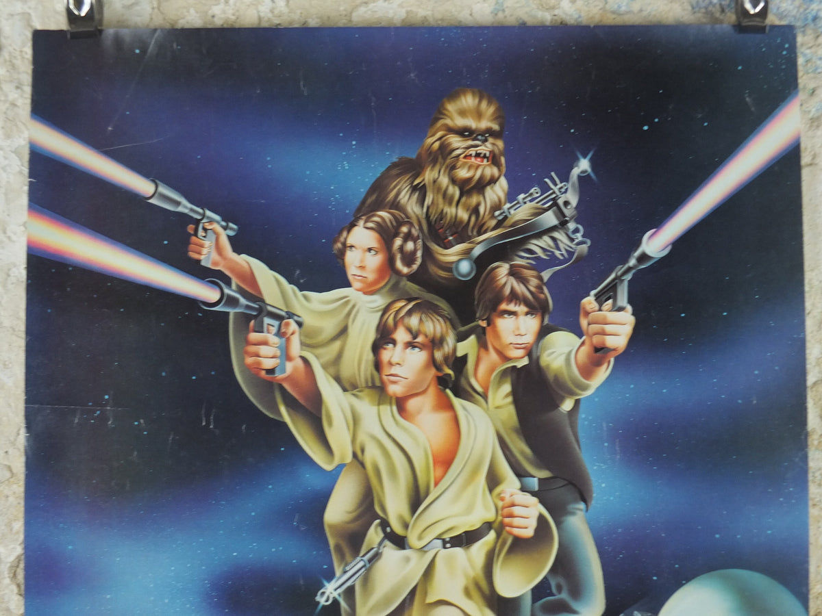 1978 Star Wars Poster, Proctor & Gamble, Luke Skywalker, Han Solo, Chewbacca, Princess Leia, advertising Cascade Cheer Dawn, wall art decor