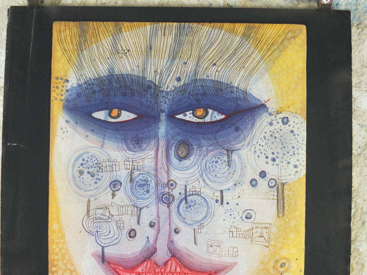 1991 Friedensreich Hundertwasser Poster, Meadowman, Wiesenmann, L'Homme Pre, 728, original poster, wall art decor