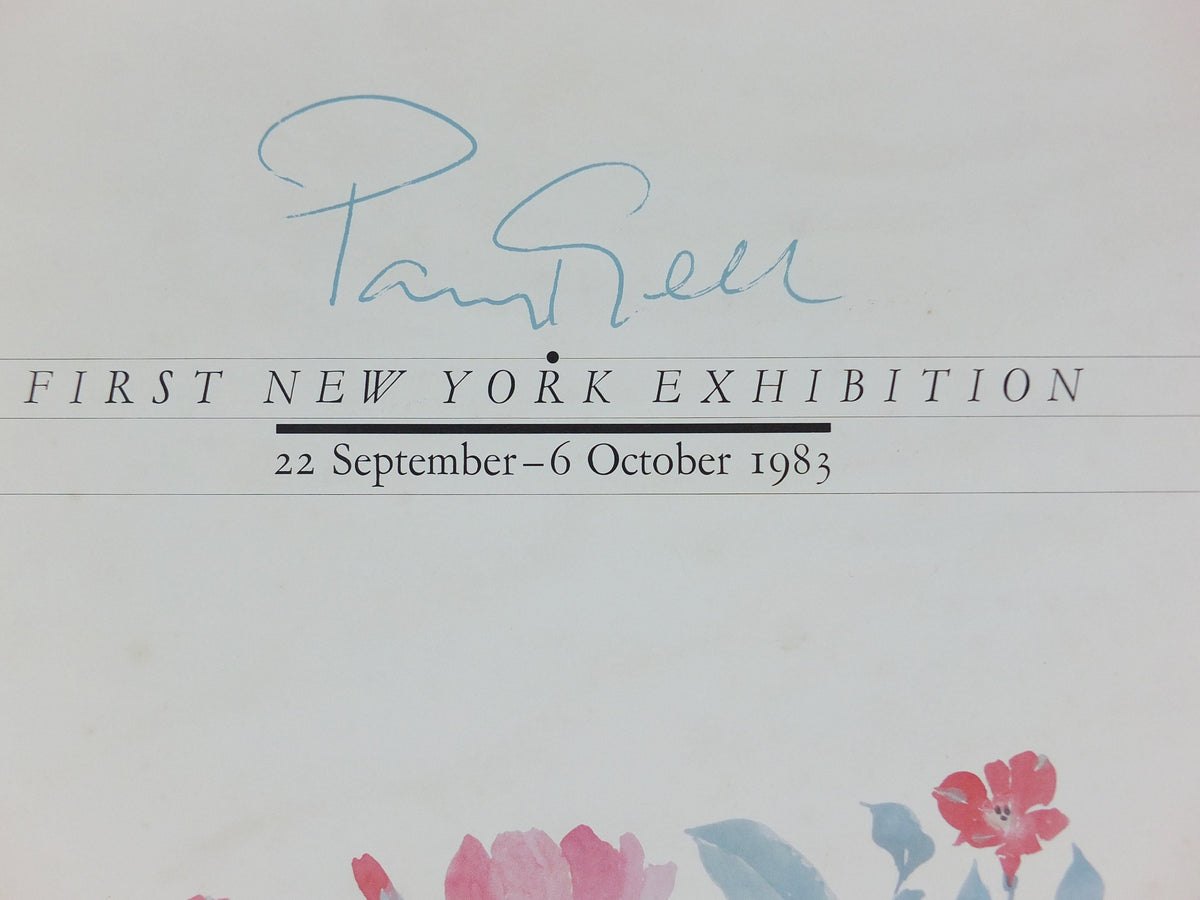 1983 Paul Gell Poster, Watercolours, Francis Kyle Gallery, London, gallery exhibition wall art decor