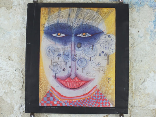1991 Friedensreich Hundertwasser Poster, Meadowman, Wiesenmann, L'Homme Pre, 728, original poster, wall art decor