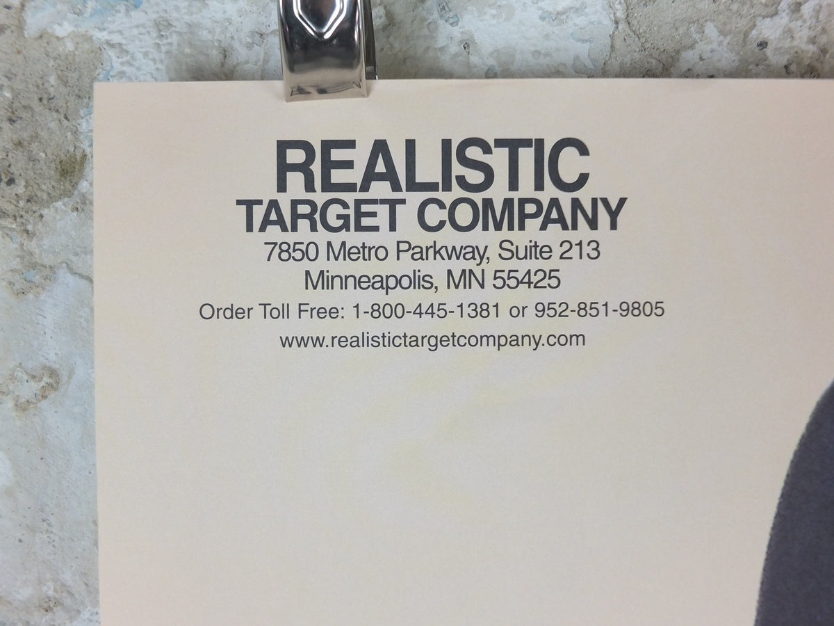 2001 Vintage Criminal Target Poster, #7 Realistic Target Company, Minneapolis, Law Enforcement, comic cartoon gun police, wall art decor
