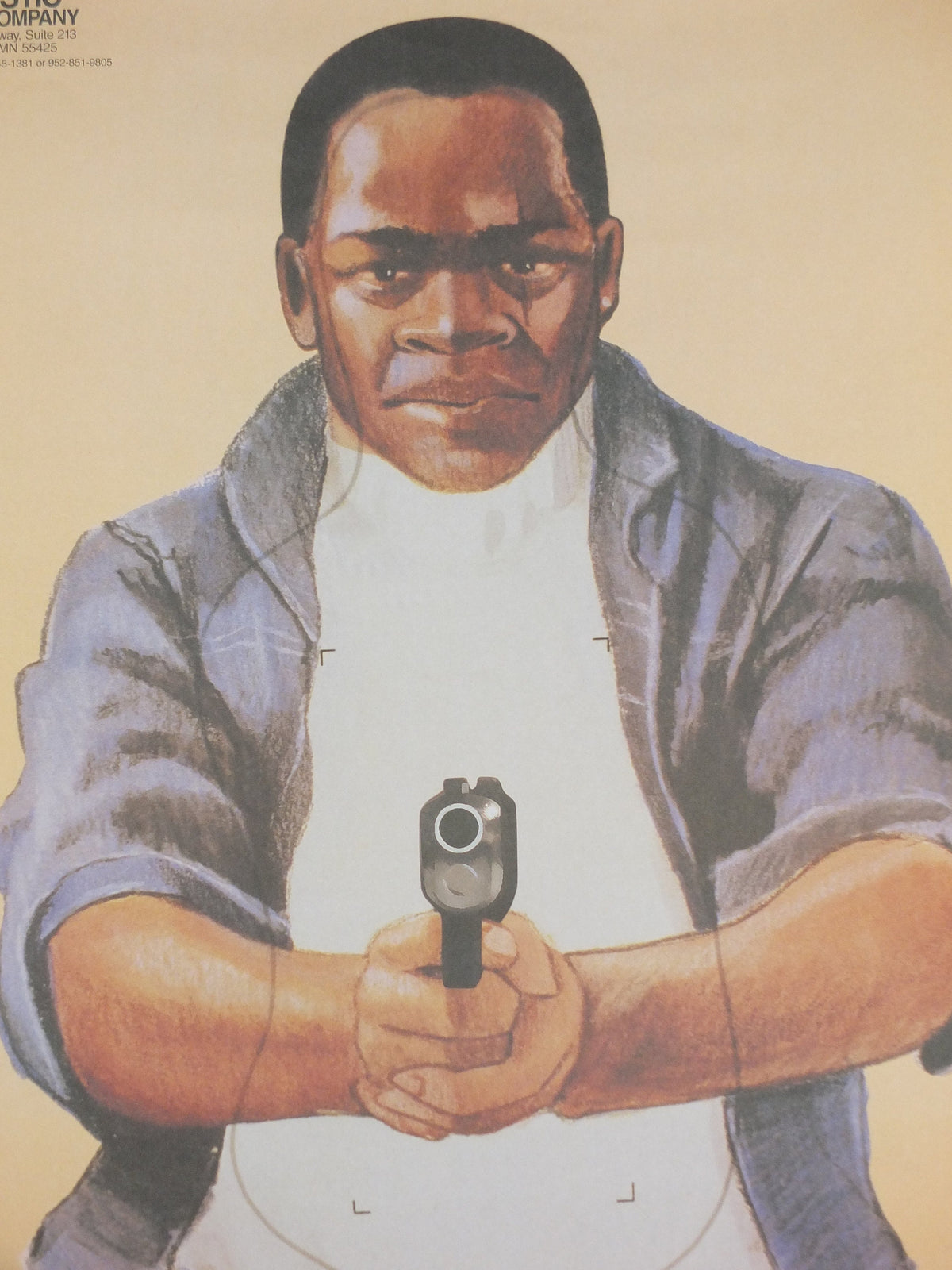 2006 Vintage Criminal Target Poster, #5 Realistic Target Company, Minneapolis, Law Enforcement, comic cartoon gun police, wall art decor
