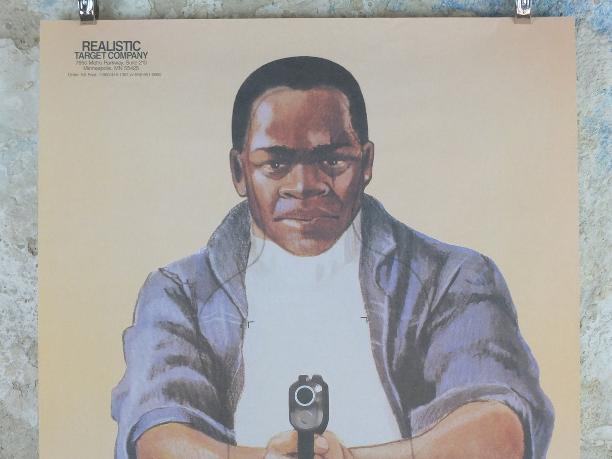 2006 Vintage Criminal Target Poster, #5 Realistic Target Company, Minneapolis, Law Enforcement, comic cartoon gun police, wall art decor