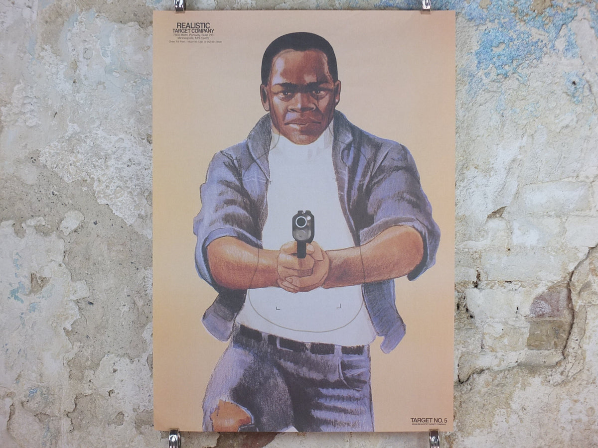 2006 Vintage Criminal Target Poster, #5 Realistic Target Company, Minneapolis, Law Enforcement, comic cartoon gun police, wall art decor