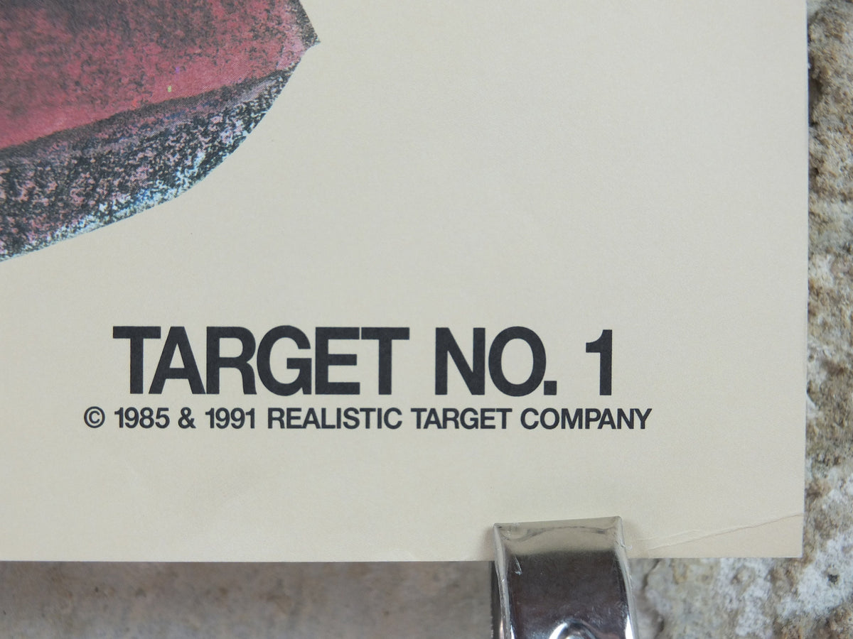 1991 Vintage Criminal Target Poster, #1 Realistic Target Company, Minneapolis, Law Enforcement, comic cartoon gun police, wall art decor