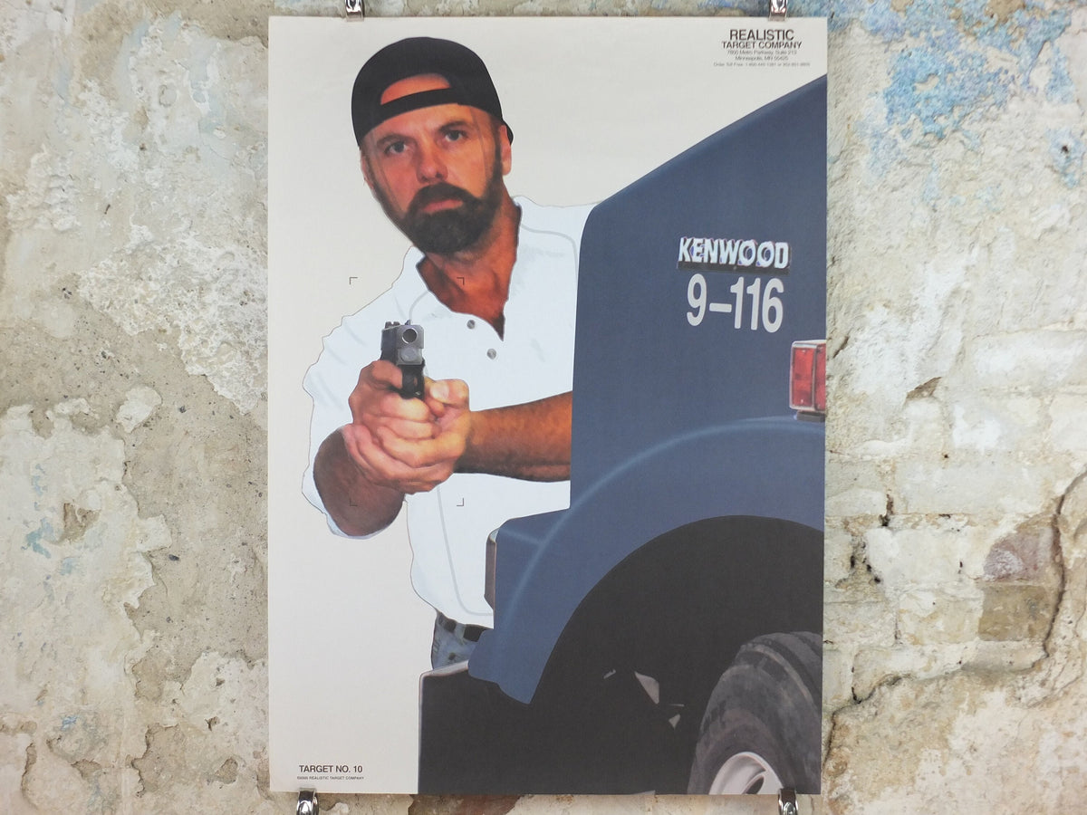 2000 Vintage Criminal Target Poster, #10 Realistic Target Company, Minneapolis, Law Enforcement, comic cartoon gun police, wall art decor