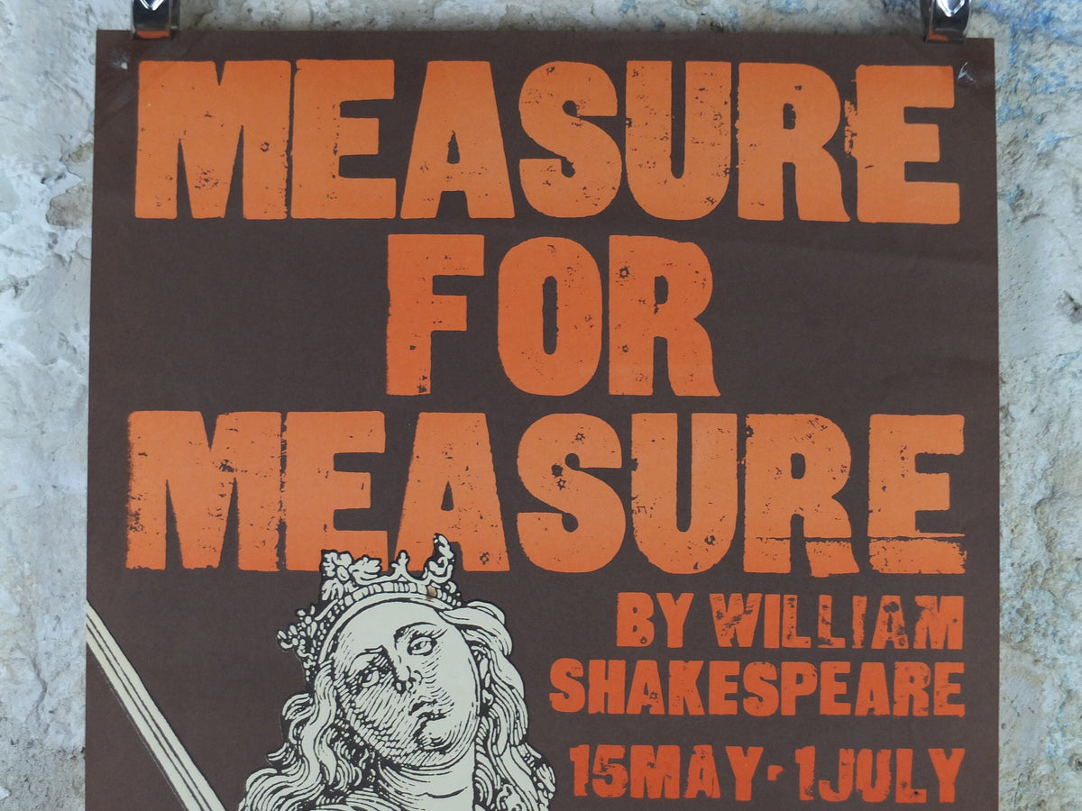 1979 William Shakespeare Poster, Measure for Measure, Helen Mirran, Riverside Studios, Hammersmith, London, wall art decor