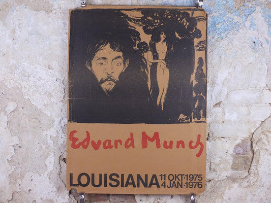 1976 Edvard Munch Poster, Jealousy 1895, Louisiana Copenhagen, Denmark, Expressionism, Symbolism, gallery exhibition, wall art decor