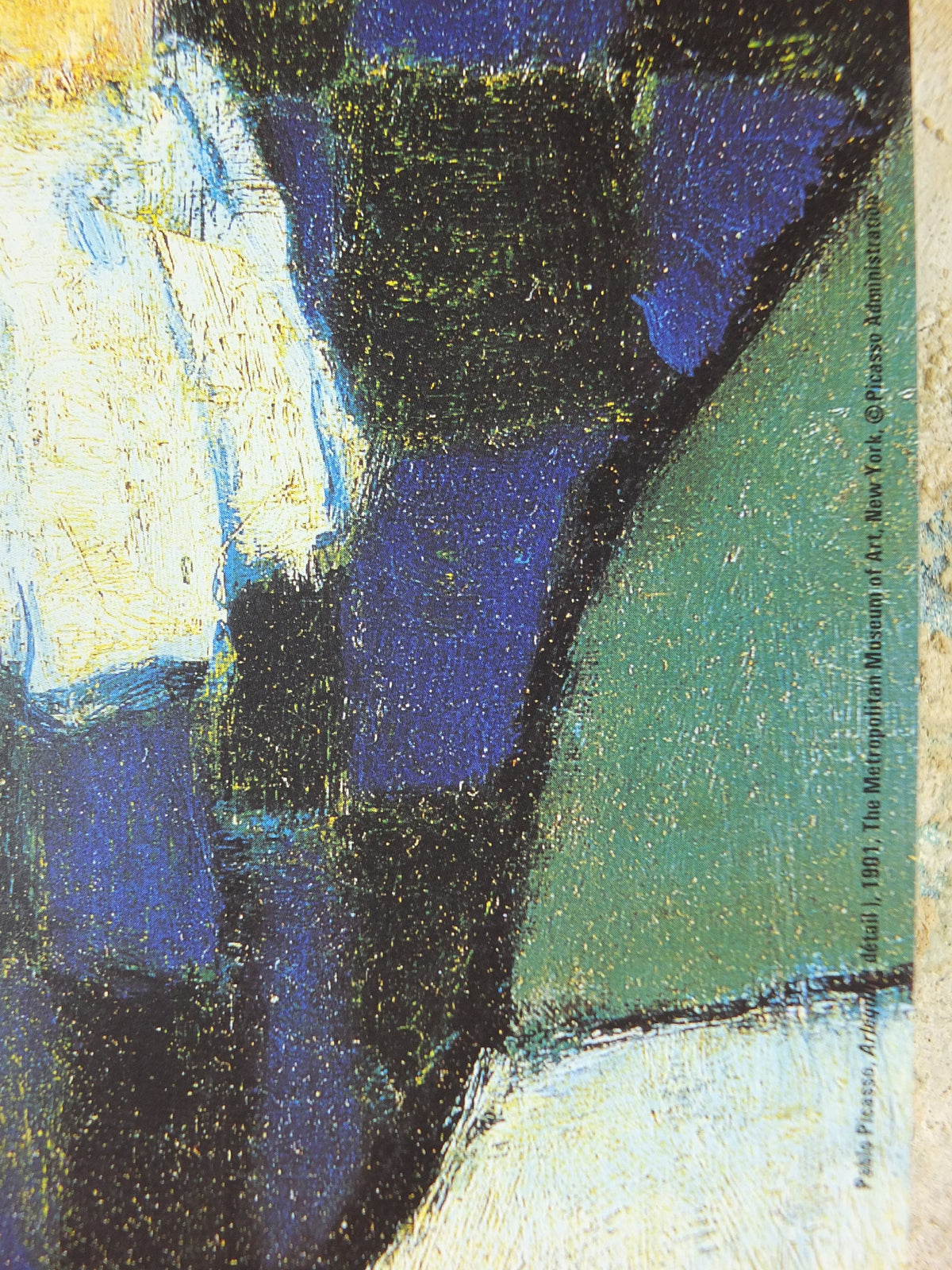 1998 Pablo Picasso Poster, Seated Harlequin, Metropolitian Museum of Arts New York, Blue period, artist gallery exhibition, wall art decor