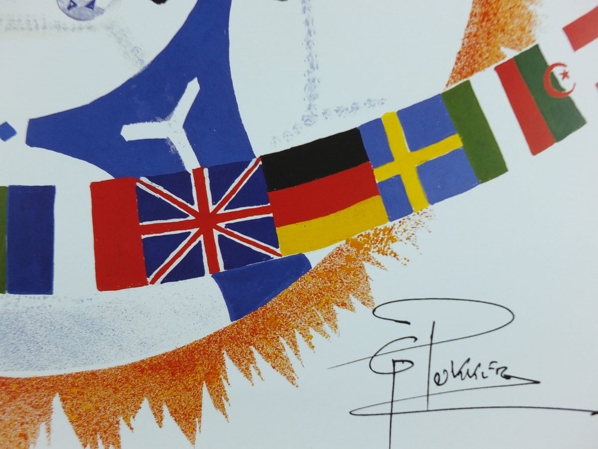 1998 World Cup Poster, Lens France 98, Coupe du Monde, by G Pekkler, football, soccer, 70cm x 50cm, original sport wall art decor