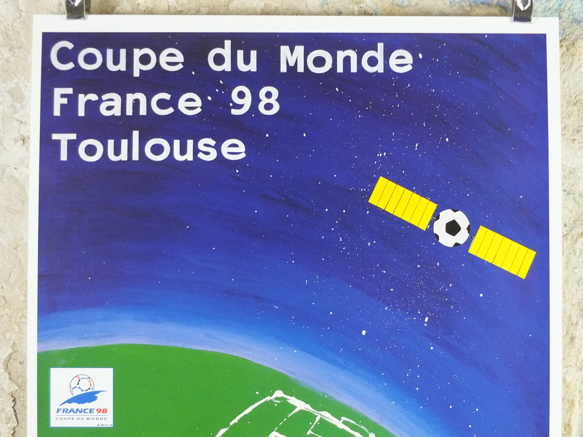1998 World Cup Poster, Toulouse France 98, Coupe du Monde, by B Devos, football, soccer, 70cm x 50cm, original sport wall art decor