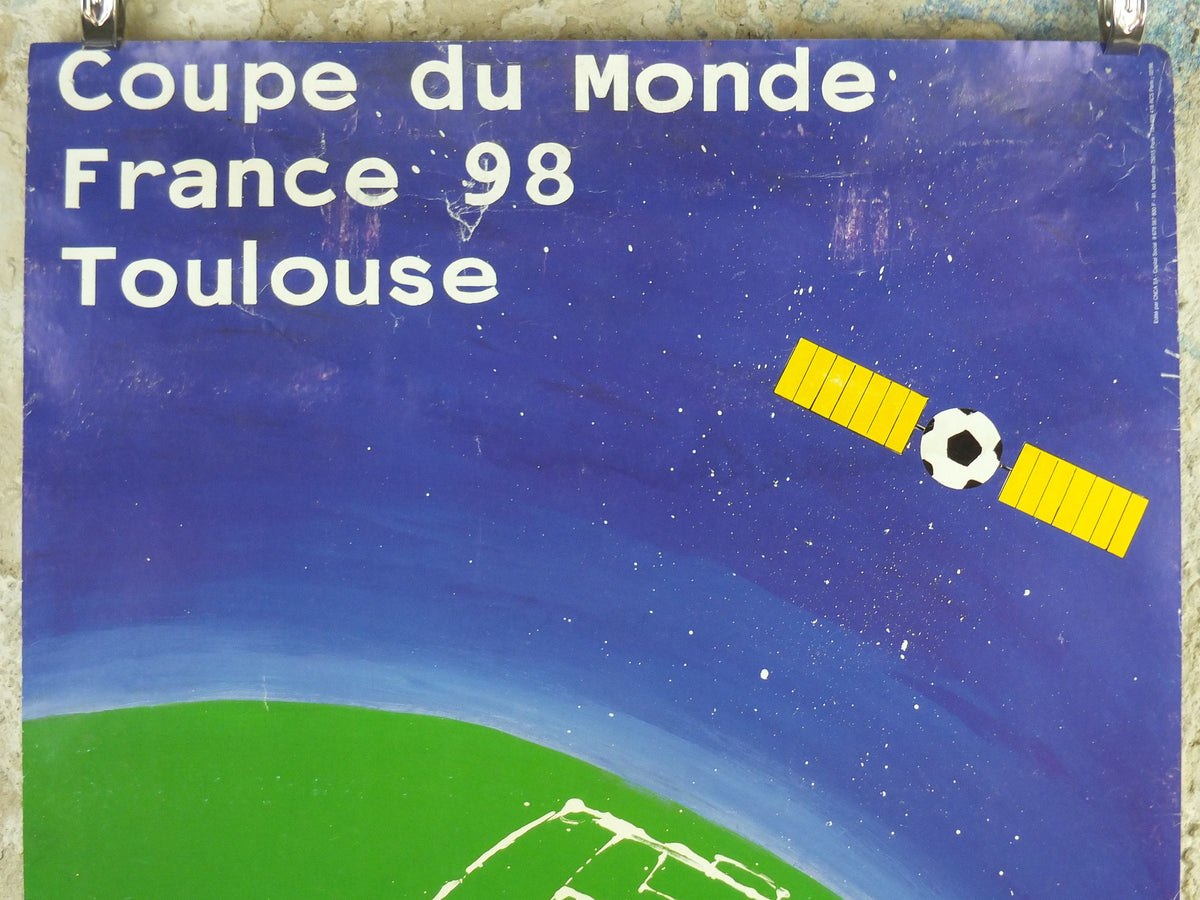1998 World Cup Poster, Toulouse France 98, Coupe du Monde, by B Devos, football, soccer, 80cm x 60cm, original sport wall art decor