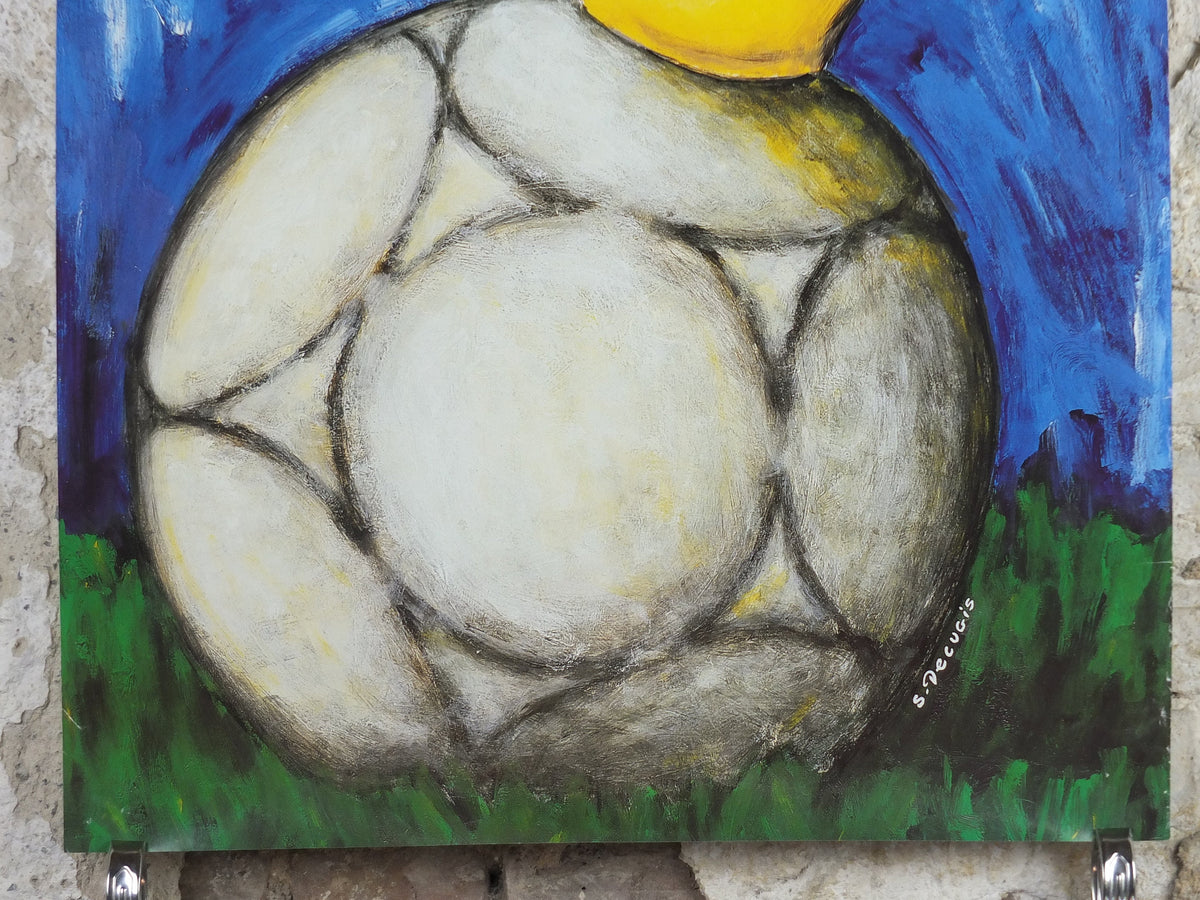 1998 World Cup Poster, Saint Denis France 98, Coupe du Monde, by S Decugis, football, soccer, 80cm x 60cm, original sport wall art decor
