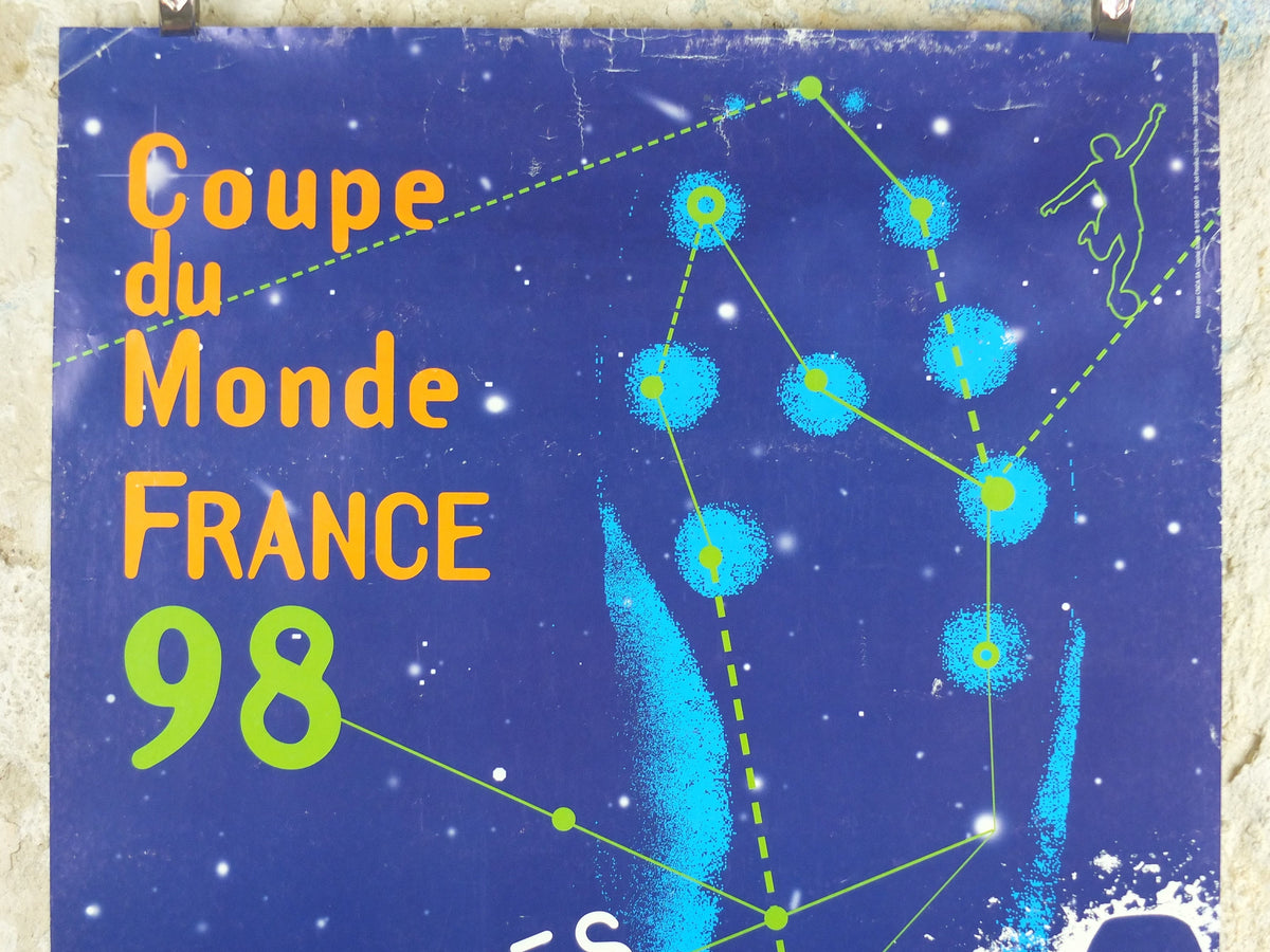 1998 World Cup Poster, Nantes France 98, Coupe du Monde, by Sandra Nikolic, football, soccer, 80cm x 60cm, original sport wall art decor