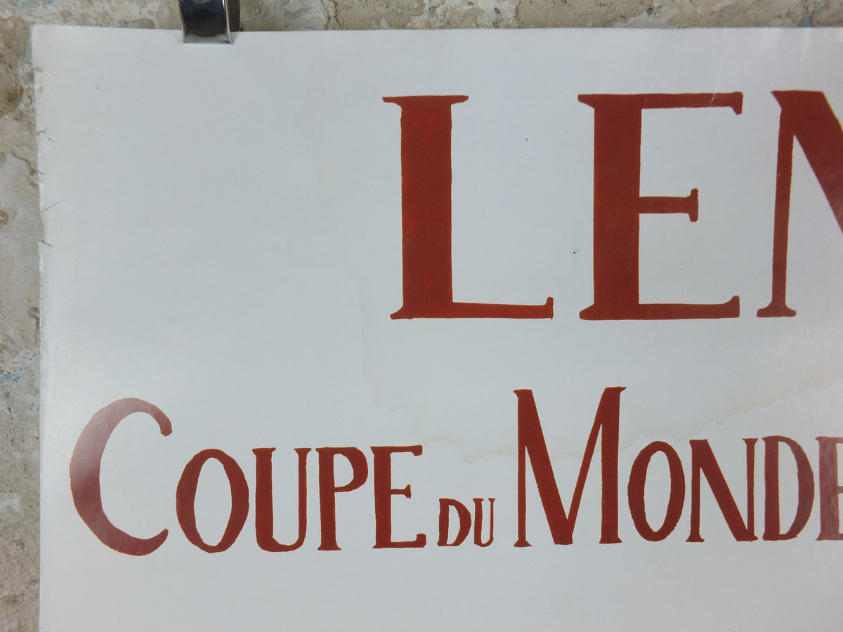 1998 World Cup Poster, Lens France 98, Coupe du Monde, by G Pekkler, football, soccer, 80cm x 60cm, original sport wall art decor