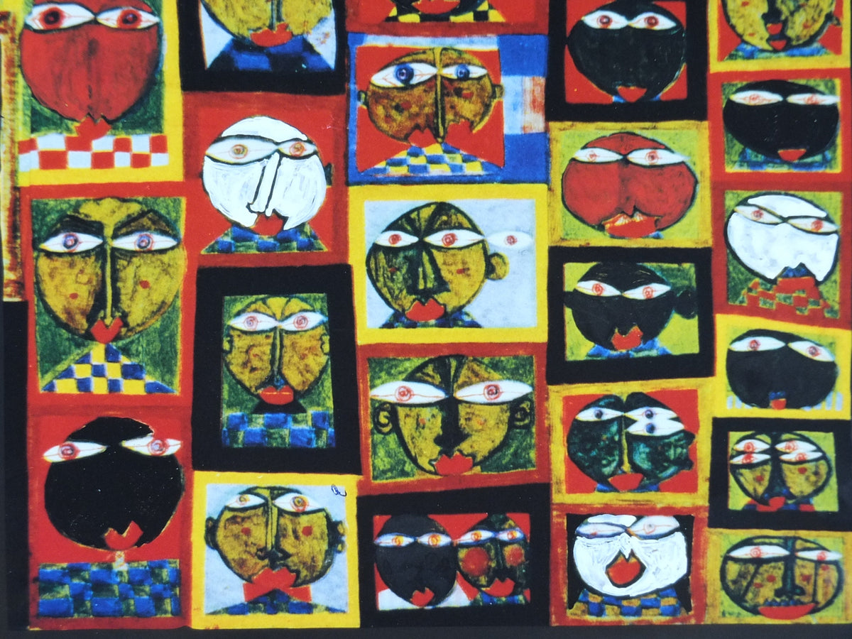 1994 Council of Europe Poster, by Friedensreich Hundertwasser, Human Rights, democracy and the rule of law in Europe, wall art decor