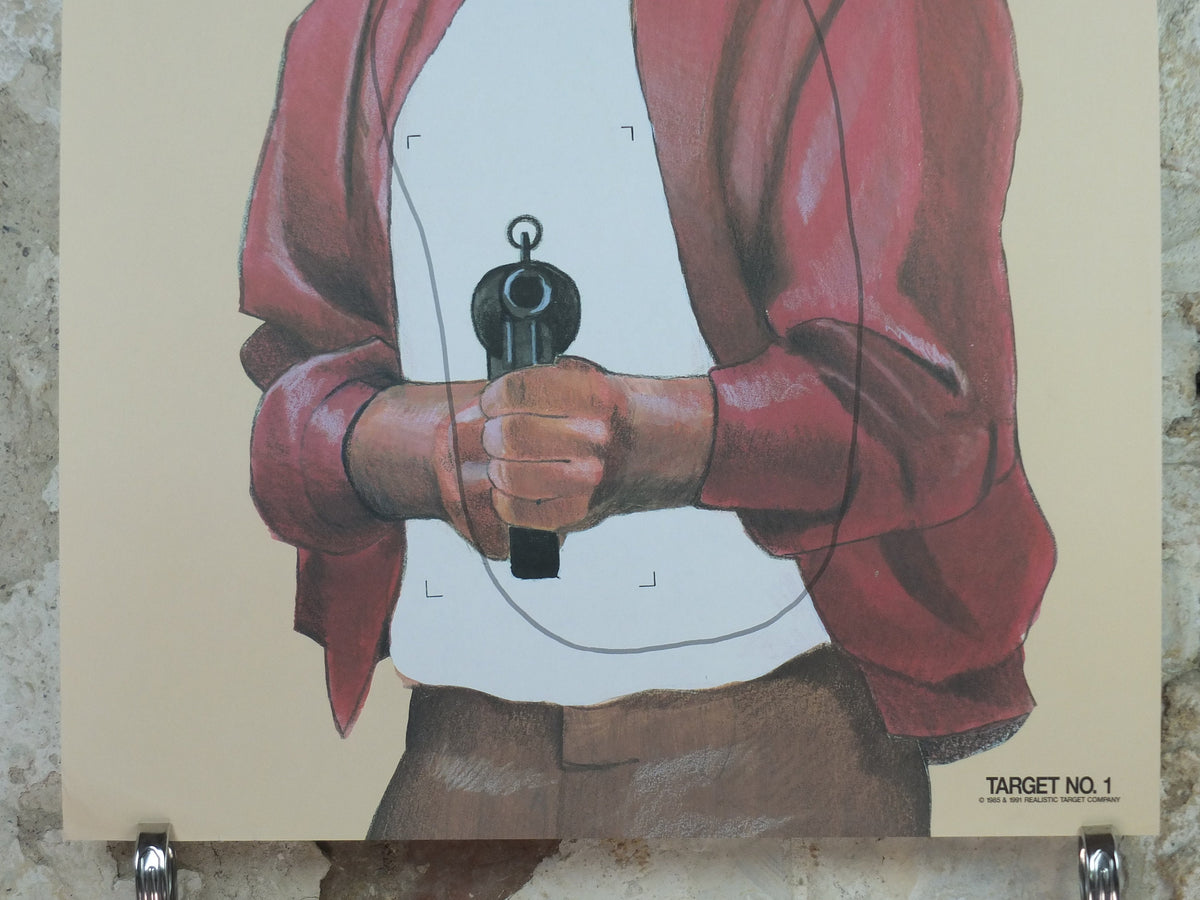 1991 Vintage Criminal Target Poster, #1 Realistic Target Company, Minneapolis, Law Enforcement, comic cartoon gun police, wall art decor