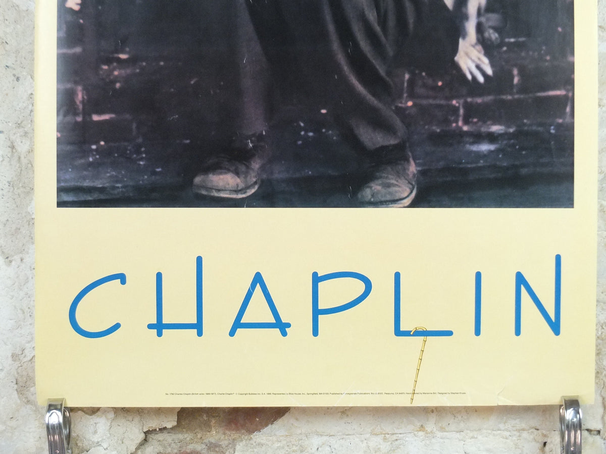 1989 Charlie Chaplin Poster, silent movie, cinema film memorabilia, wall art decor