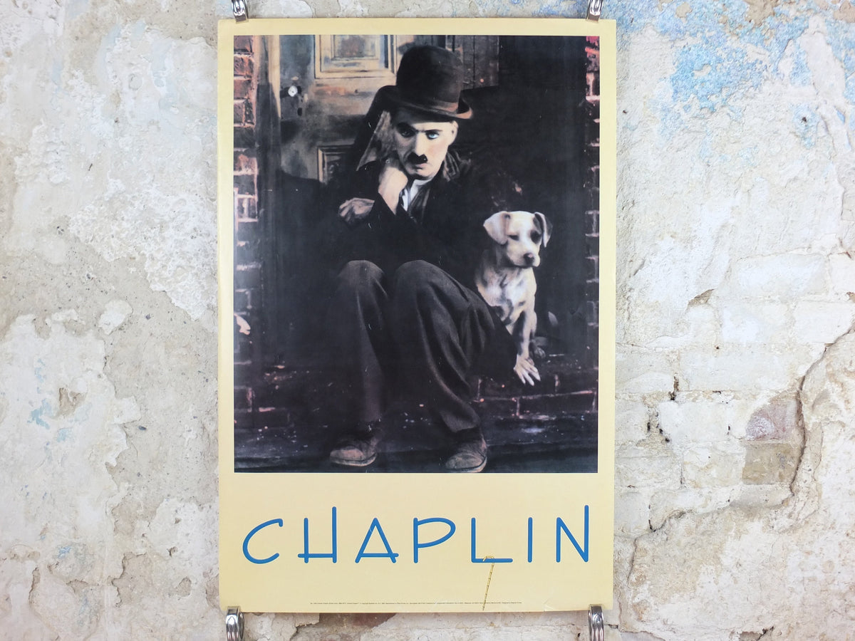 1989 Charlie Chaplin Poster, silent movie, cinema film memorabilia, wall art decor