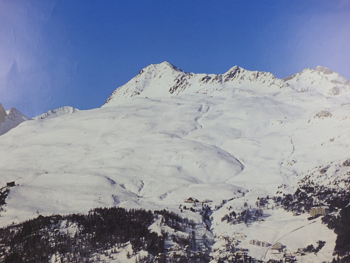 1968 St Moritz Skiing Poster, Engadin, Corviglia Celerina, Snow, Switzerland, Suisse, Schweiz, mountain tourism ski vacation wall art decor