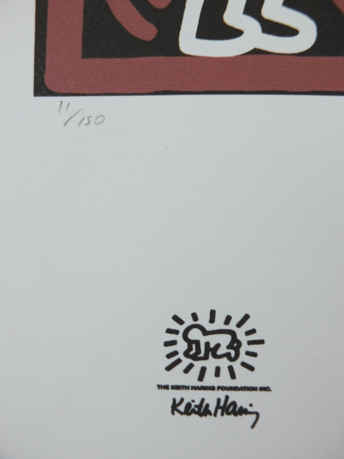 1990 Keith Haring Poster, Untitled, supporting figures, Limited Edition of 150, Keith Haring Foundation Prints, Pop Art, Street, wall decor