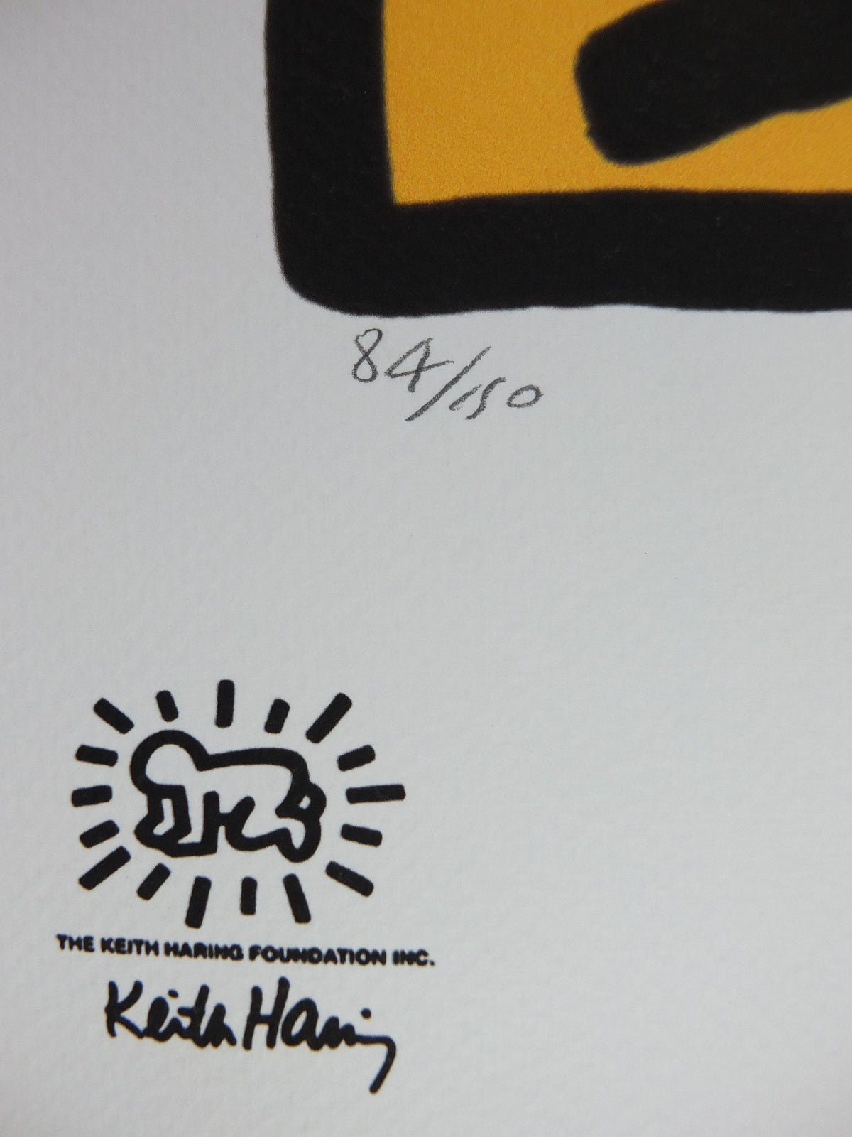 1990 Keith Haring Poster, Pop Shop VI Plate 3 1989, Limited Edition of 150, Keith Haring Foundation Prints, Pop Art, Street, wall art decor
