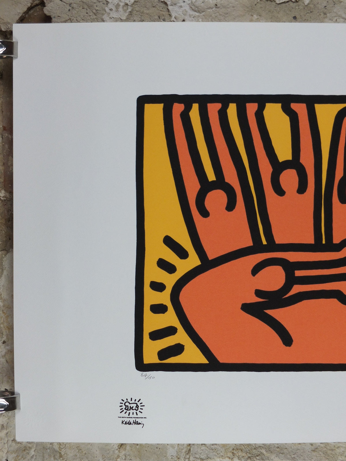 1990 Keith Haring Poster, Pop Shop VI Plate 3 1989, Limited Edition of 150, Keith Haring Foundation Prints, Pop Art, Street, wall art decor