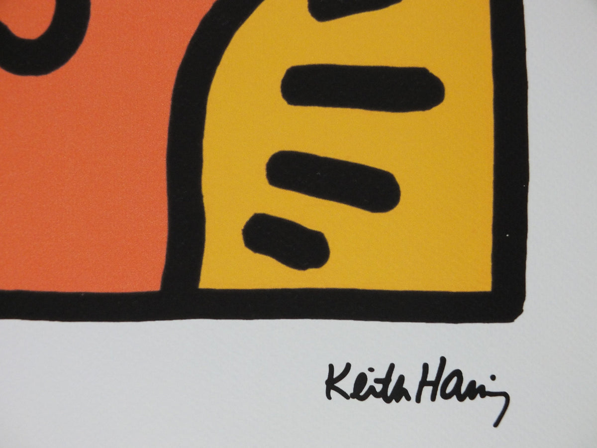 1990 Keith Haring Poster, Pop Shop VI Plate 3 1989, Limited Edition of 150, Keith Haring Foundation Prints, Pop Art, Street, wall art decor