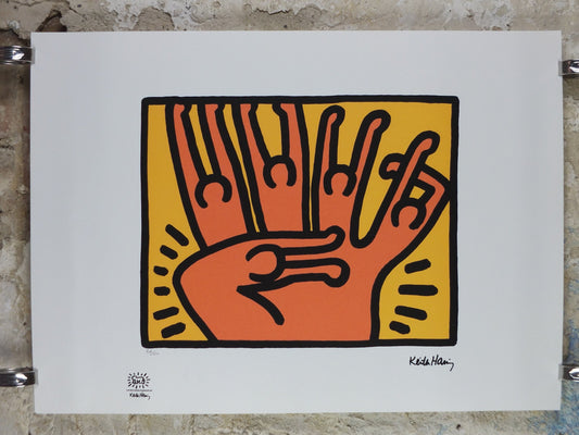 1990 Keith Haring Poster, Pop Shop VI Plate 3 1989, Limited Edition of 150, Keith Haring Foundation Prints, Pop Art, Street, wall art decor