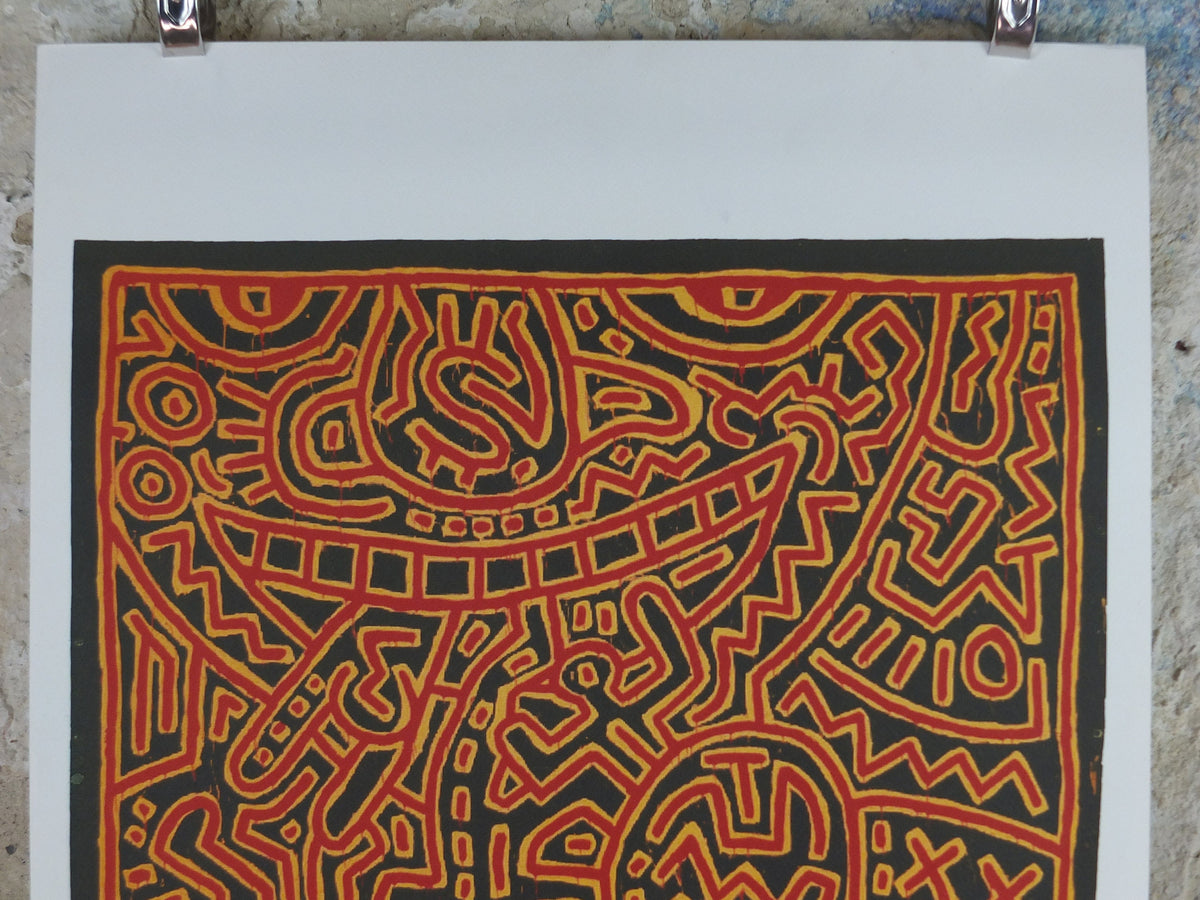 1990 Keith Haring Poster, Untitled, Cannibal, Limited Edition of 150, Keith Haring Foundation Prints, Pop Art, Street, wall decor