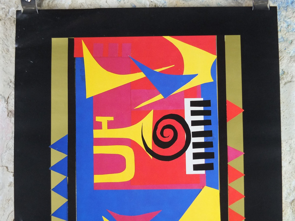 1993 Brecon Jazz 93 Poster, jazz music, Brecon Beacons, Wales, European Arts Festival, by Glenn Cour, wall art decor