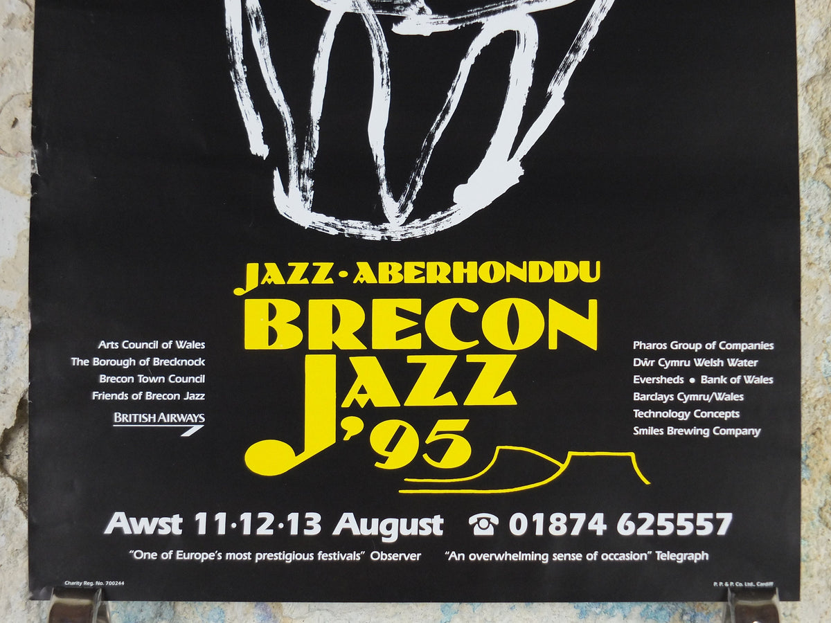 1995 Brecon Jazz 95 Poster, jazz music, Brecon Beacons, Wales, European Arts Festival, wall art decor
