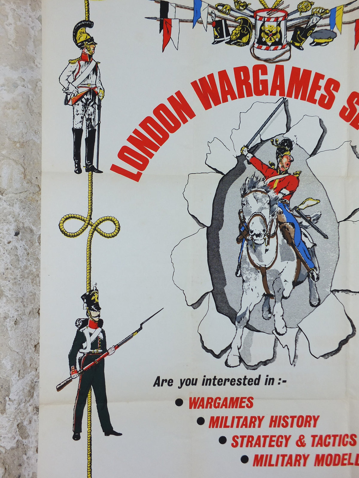 1950s London Wargames Section Poster, Ordnance Arms York Road London SE1, military history, historical war gaming, wall art decor