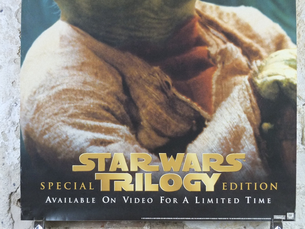 1997 Yoda Poster, Vintage Star Wars Trilogy, Return of the Jedi Special Edition, Lucasfilm, wall art film memorabilia