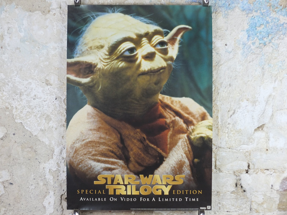 1997 Yoda Poster, Vintage Star Wars Trilogy, Return of the Jedi Special Edition, Lucasfilm, wall art film memorabilia