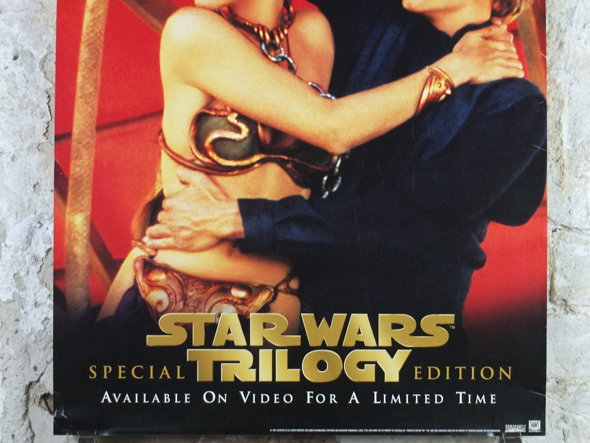 1997 Luke and Leia Poster, Vintage Star Wars Trilogy, Return of the Jedi Special Edition, Lucasfilm, wall art film memorabilia