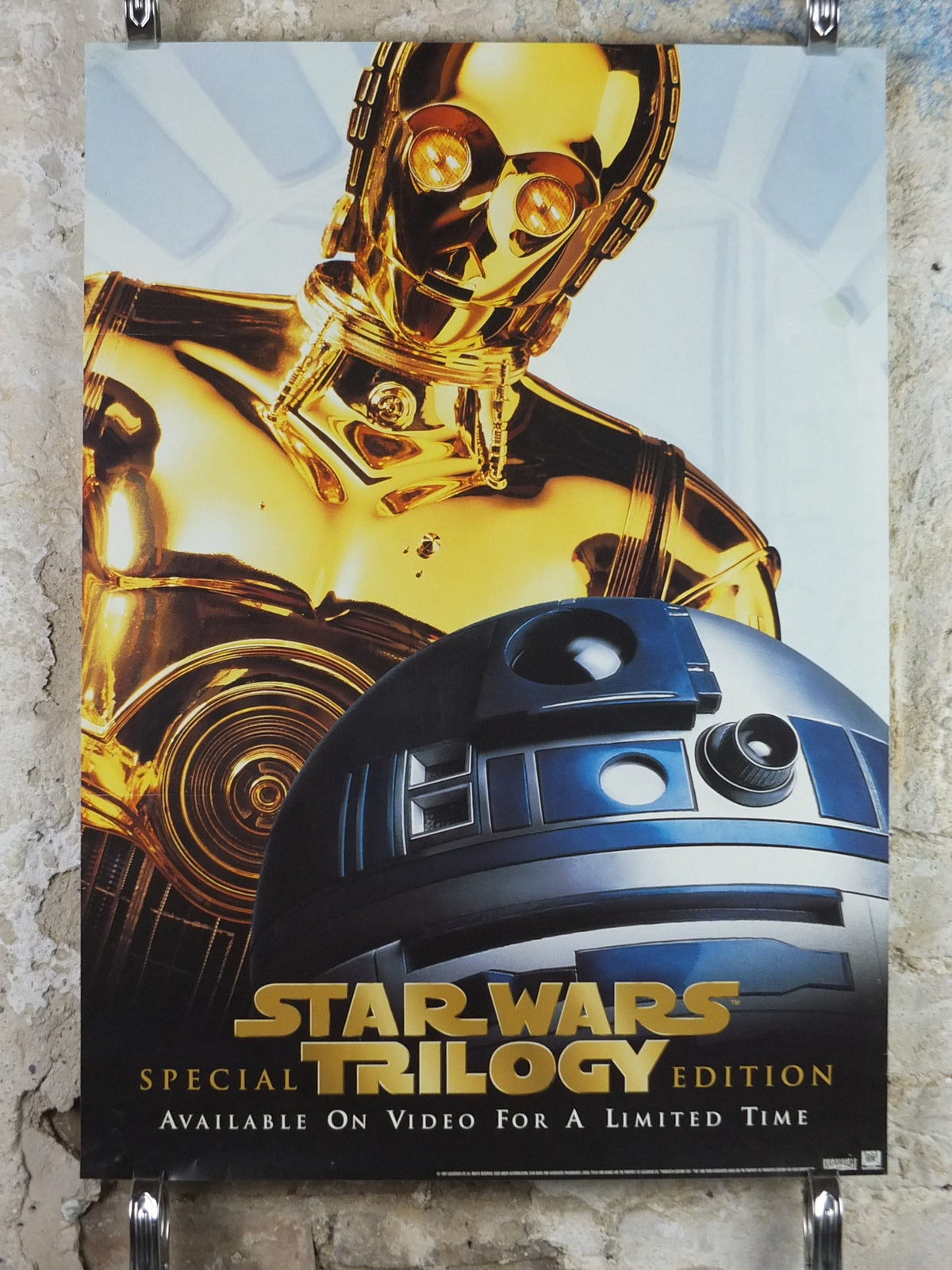 1997 C3PO & R2D2 Poster, See Threepio Artoo Detoo, Vintage Star Wars Trilogy, Return of the Jedi Special Edition, Lucasfilm, wall art film