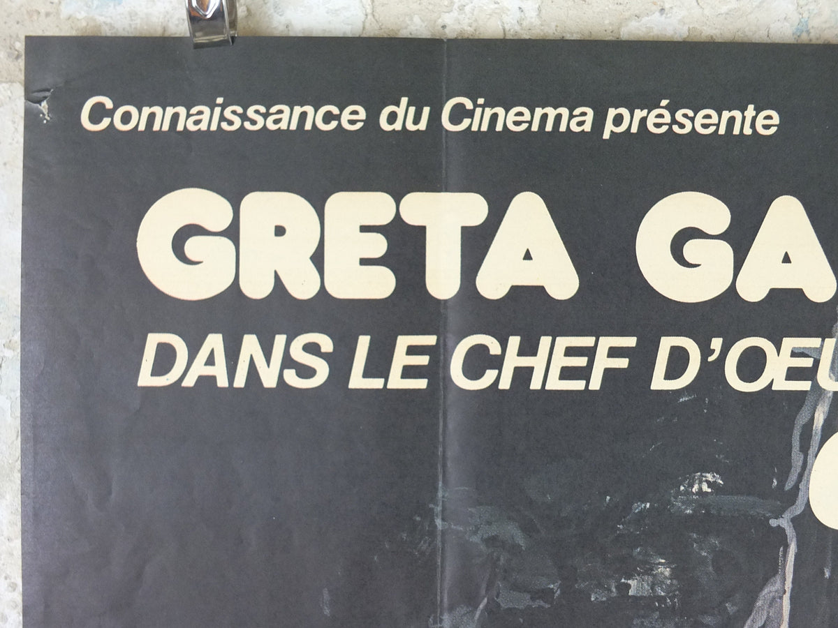 1960s Greta Garbo Poster, Joyless Street, 1925 film, French "Grande" size, La Rue Sans Joie, Large Vintage French, wall art decor