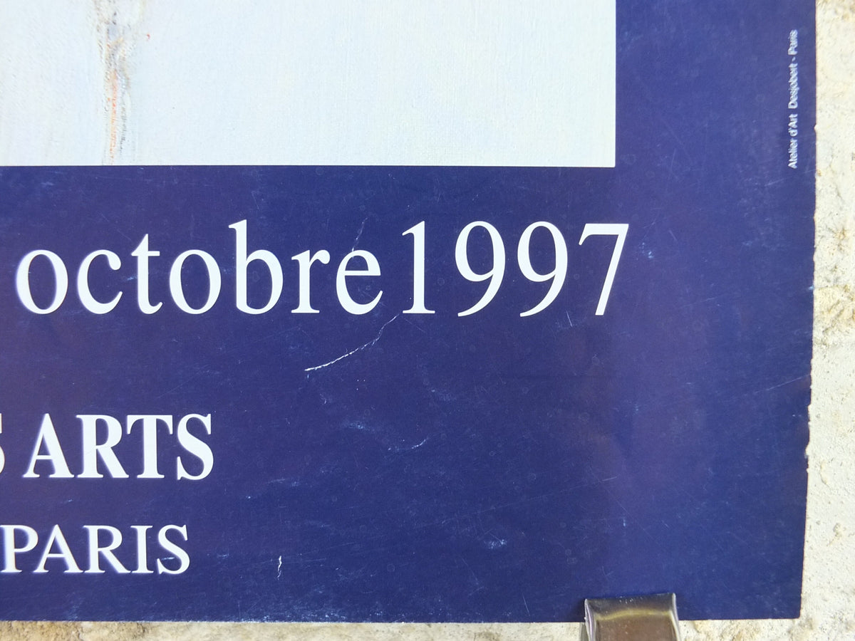 1997 Francis Saint Genies Poster, The Lovers' Embrace, Surrealist Symbolist erotic, artist gallery exhibition, wall art decor