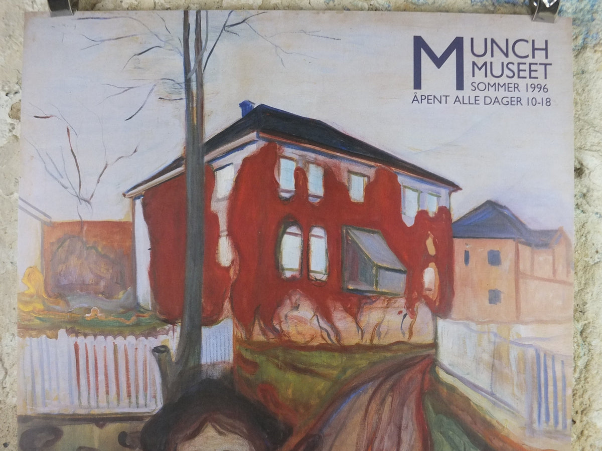 1996 Edvard Munch Poster, Red Virginia Creeper 1899, Munch Museet, Norway, Expressionism, Symbolism, gallery exhibition, wall art decor