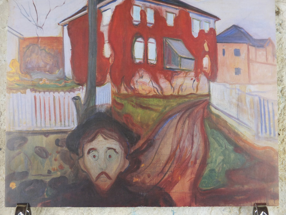 1996 Edvard Munch Poster, Red Virginia Creeper 1899, Munch Museet, Norway, Expressionism, Symbolism, gallery exhibition, wall art decor