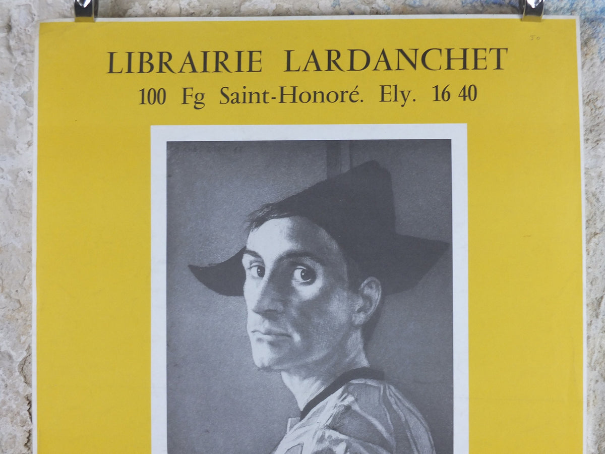 1971 Michel Ciry Poster, Harlequin, 1964-1970 Engravings and works of art, Arlequin, Yellow, artist gallery exhibition, wall art decor